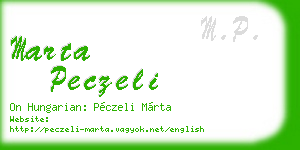 marta peczeli business card