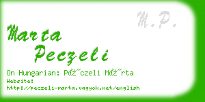 marta peczeli business card